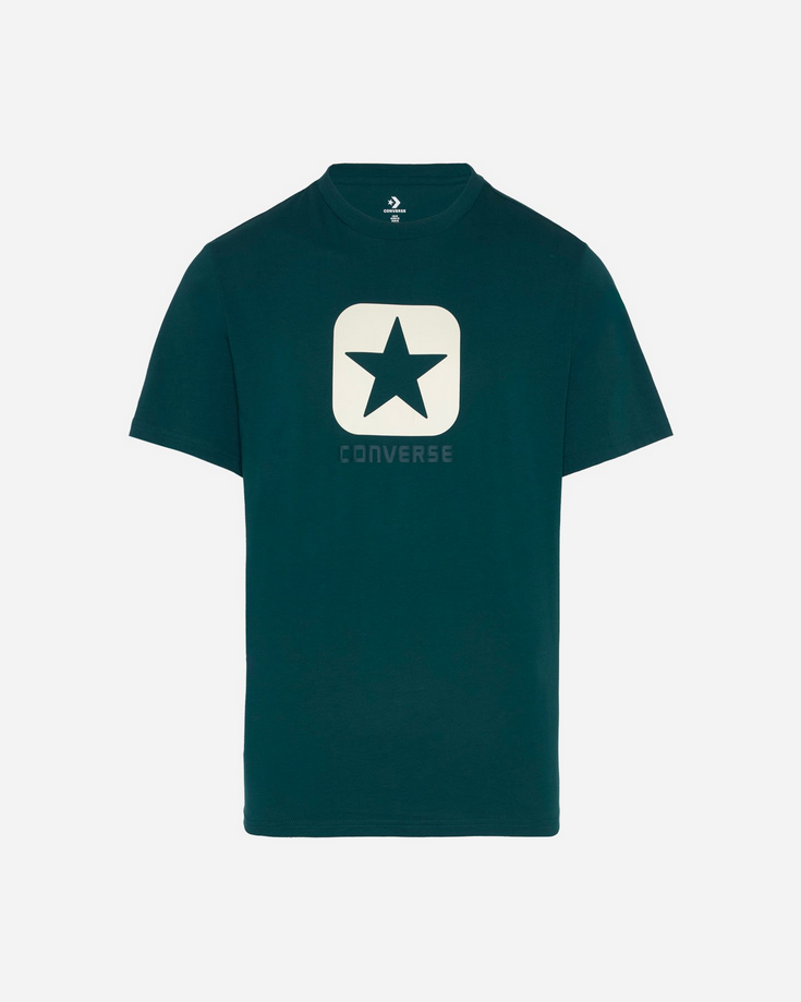 T-shirt Uomo Converse Square Logo - Verde