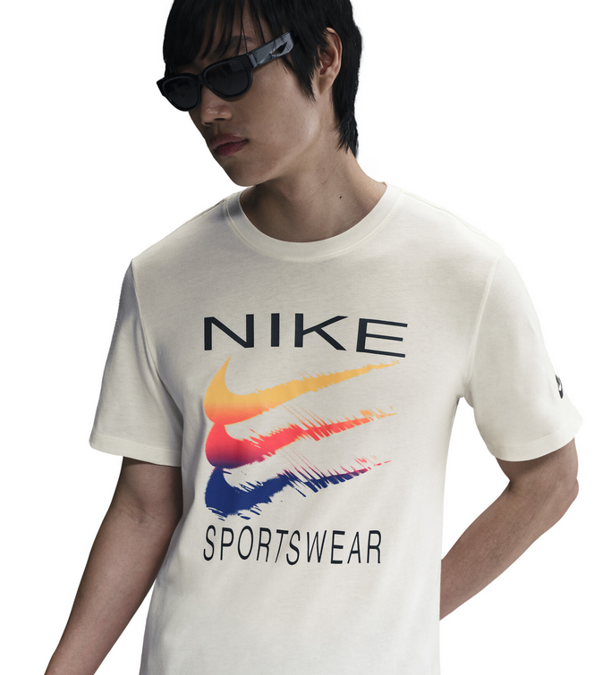 T-shirt Uomo Nike Sportswear Graphic Swoosh - Beige
