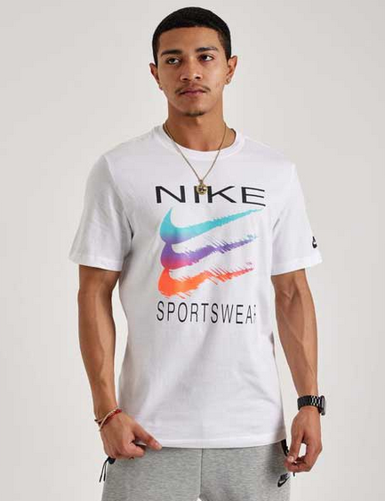 T-shirt Uomo Nike Sportswear Graphic Swoosh - Bianco