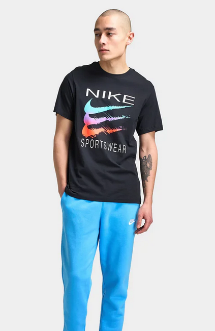 T-shirt Uomo Nike Sportswear Graphic Swoosh - Nero