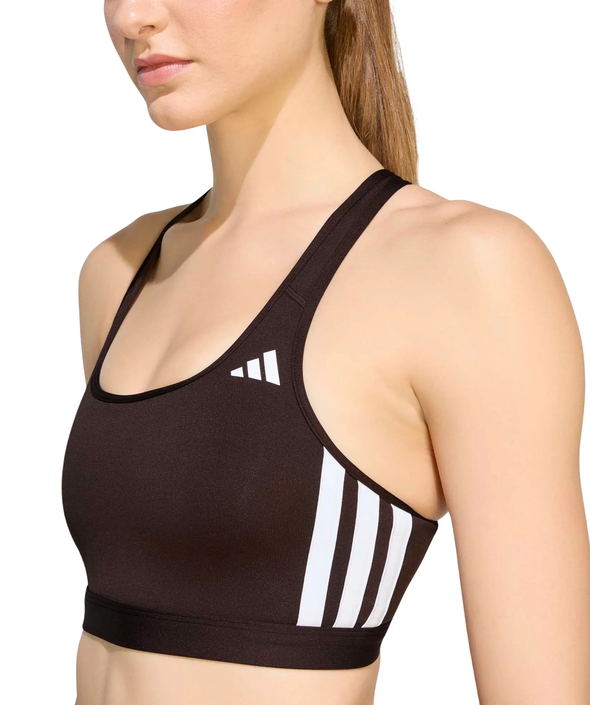 Top Donna Adidas Sports Optime Essentials 3-Stripes - Marrone