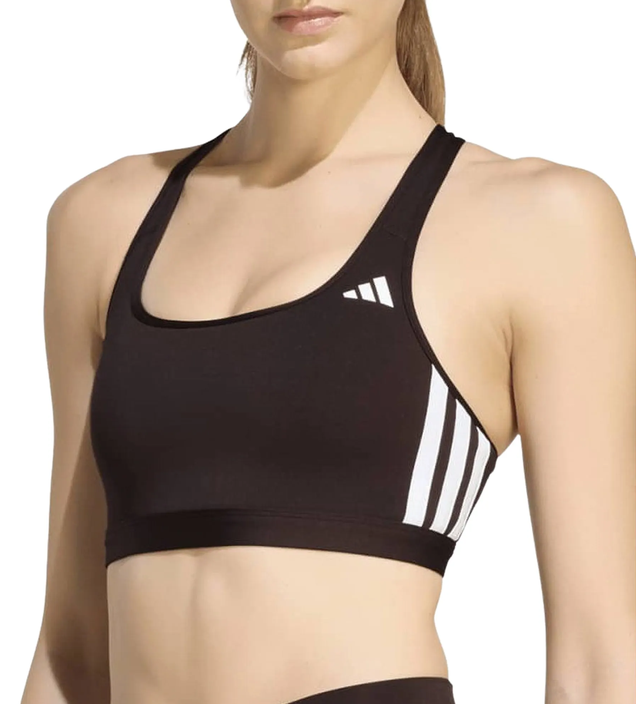 Top Donna Adidas Sports Optime Essentials 3-Stripes - Marrone