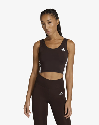 Top Donna Adidas Train Essentials 3-Stripes - Marrone