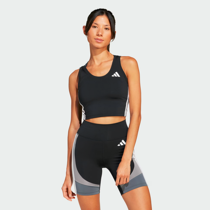 Top Donna Adidas Train Essentials 3-Stripes - Nero