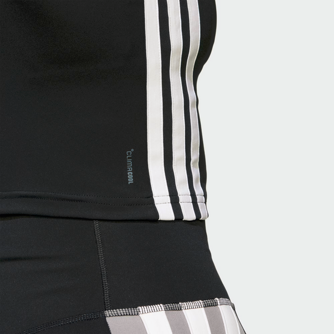 Top Donna Adidas Train Essentials 3-Stripes - Nero