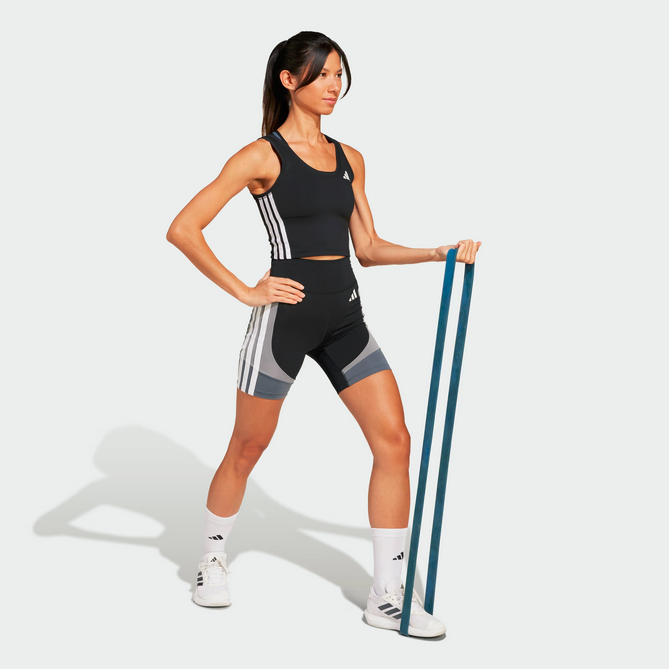 Top Donna Adidas Train Essentials 3-Stripes - Nero