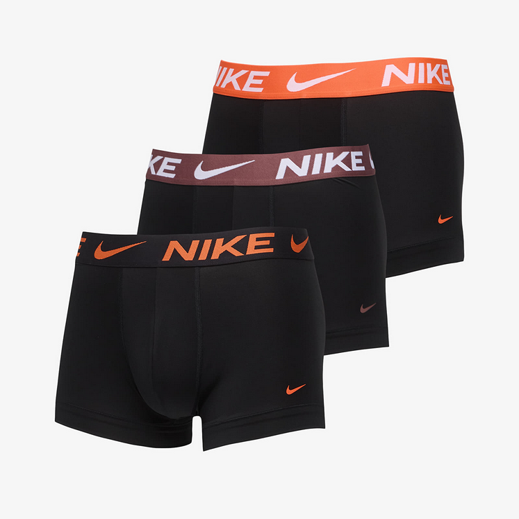 Tre Boxer Nike Essential Micro Dri-Fit - Nero/Arancio/Bordeaux