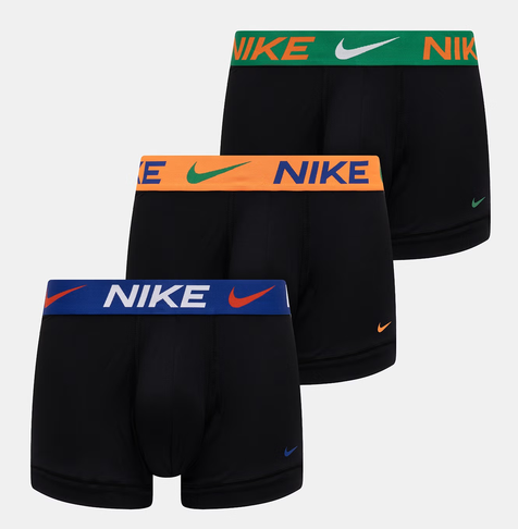 Tre Boxer Nike Essential Micro Dri-Fit - Nero/Verde/Arancio/Blu