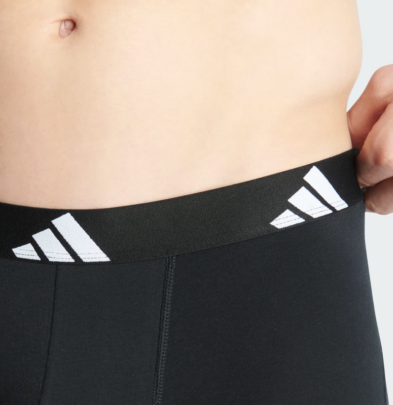 Tre Boxer Uomo Adidas Active Flex Cotton - Nero