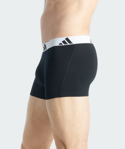 Tre Boxer Uomo Adidas Active Flex Cotton - Nero