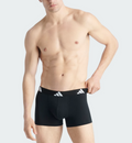 Tre Boxer Uomo Adidas Active Flex Cotton - Nero