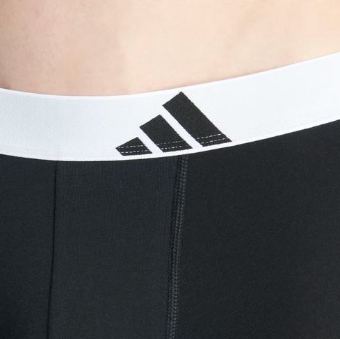 Tre Boxer Uomo Adidas Active Flex Cotton - Nero