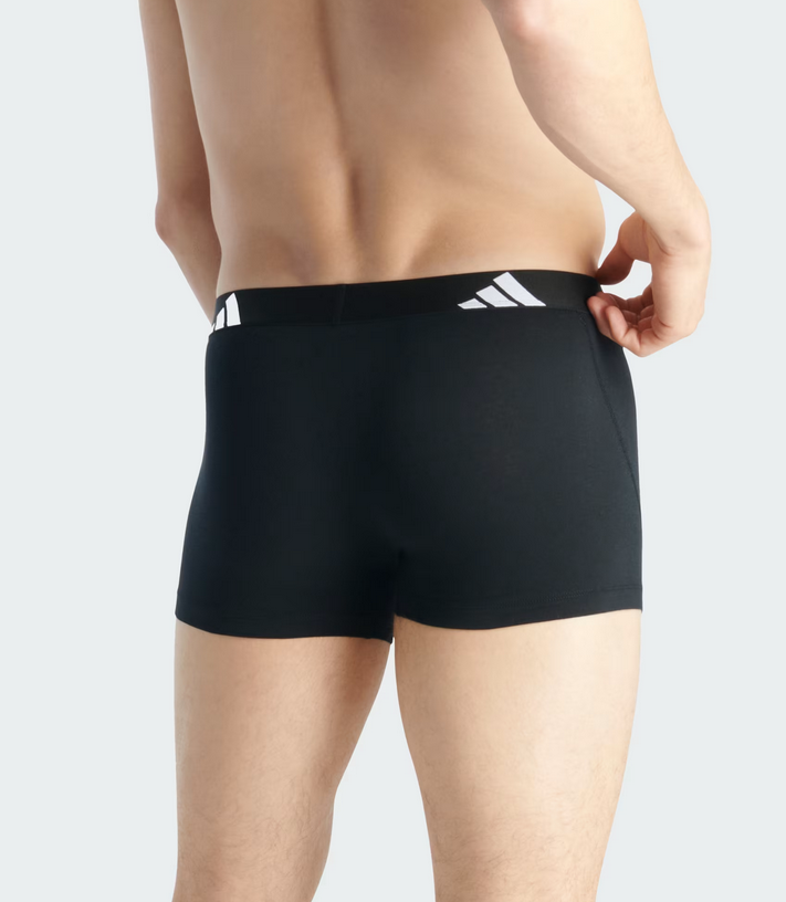 Tre Boxer Uomo Adidas Active Flex Cotton - Nero