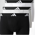Tre Boxer Uomo Adidas Active Flex Cotton - Nero/Grigio/Bianco