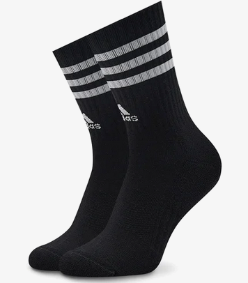 Tre Paia di Calze Adidas 3-Stripes Cushioned - Nero
