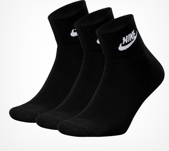 Tre Paia di Calze Nike Sportwear Everyday Essential - Nero