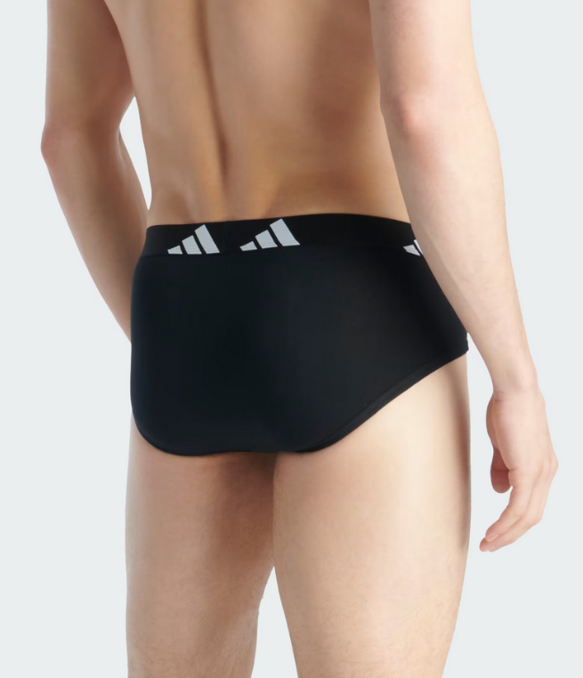 Tre Slip Uomo Adidas Active Flex Cotton - Nero