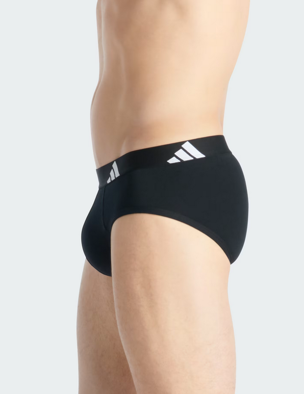 Tre Slip Uomo Adidas Active Flex Cotton - Nero