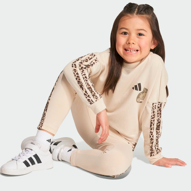 Tuta Bambina Adidas ANIMALIER- Beige