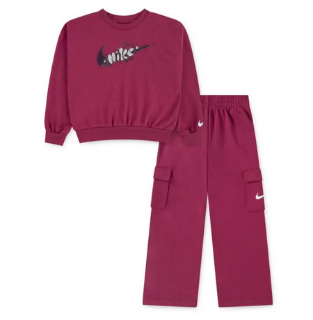 Tuta bambina Nike Cargo French Terry - Fucsia