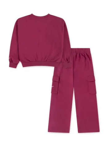 Tuta bambina Nike Cargo French Terry - Fucsia