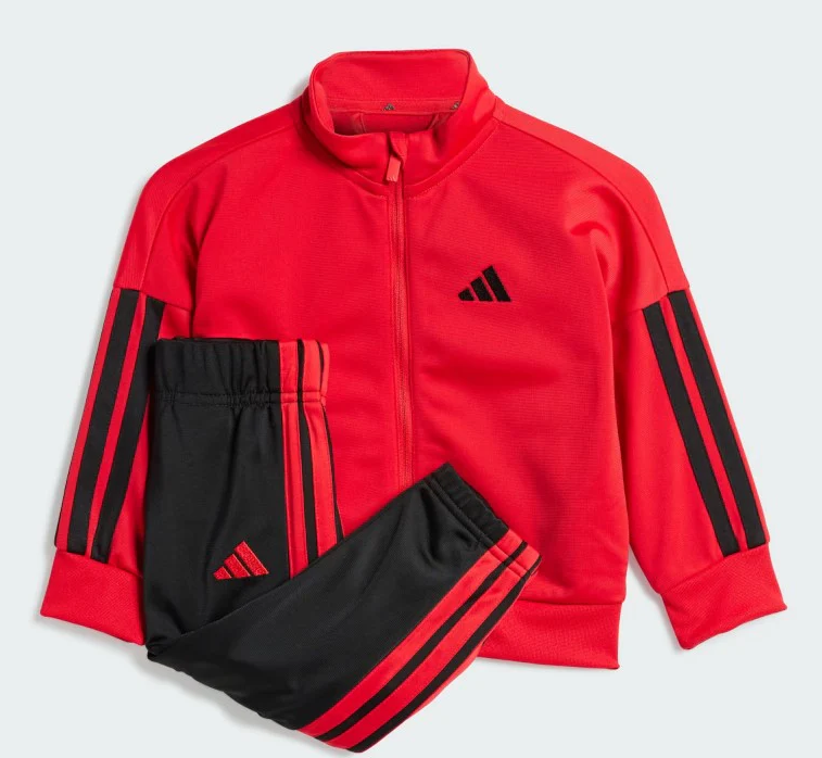 Tuta Bambino Adidas Essentials - Rosso/Nero
