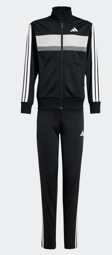 Tuta Unisex Adidas Essentials Tiberio 3-Stripes - Nero/Grigio