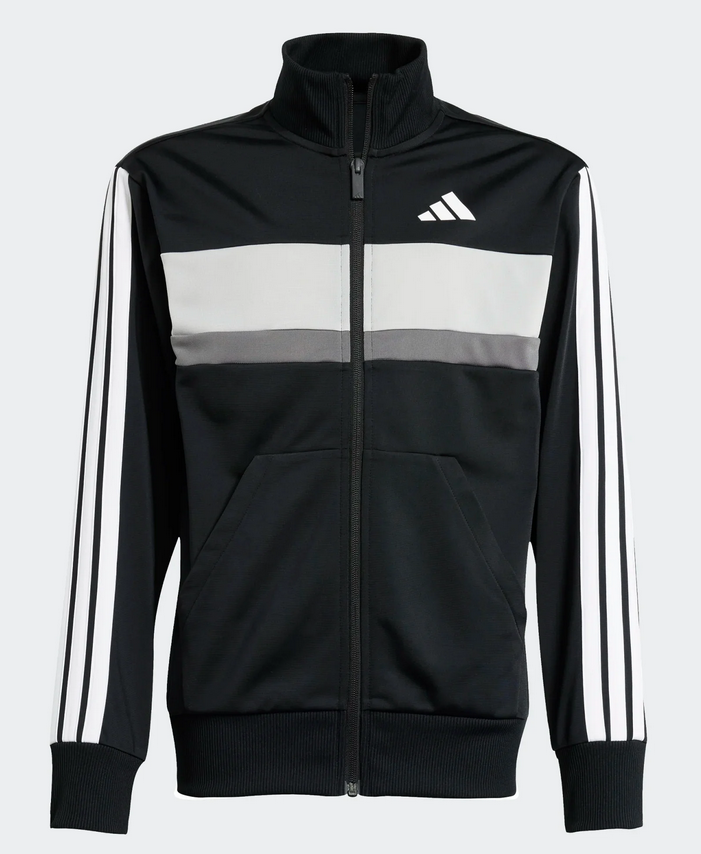 Tuta Unisex Adidas Essentials Tiberio 3-Stripes - Nero/Grigio