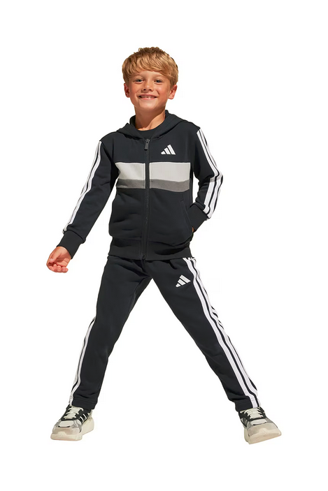 Tuta Unisex Adidas Essentials Tiberio 3-Stripes - Nero/Grigio