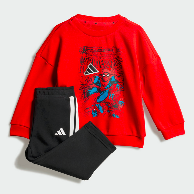 Tuta Bambino Adidas Marvel Spider-Man - Rosso/Nero