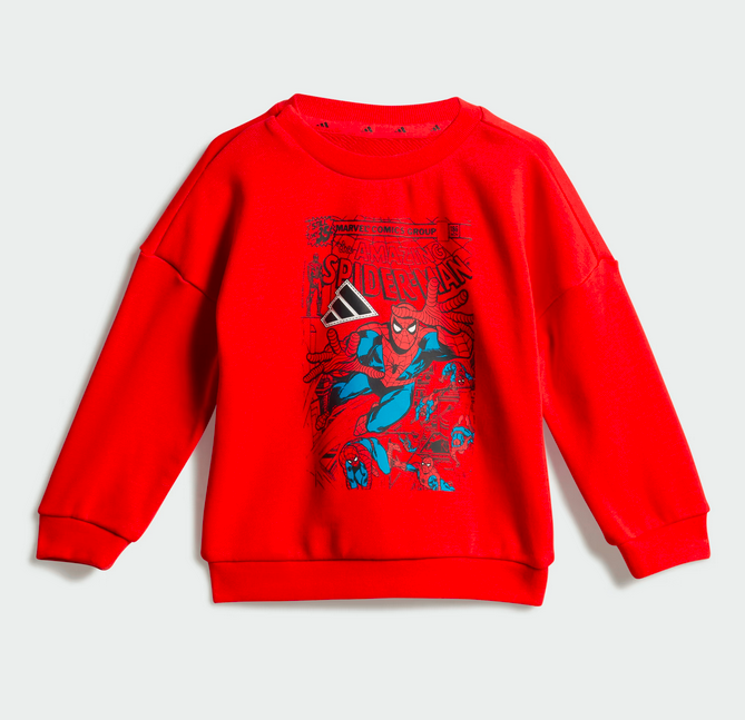 Tuta Bambino Adidas Marvel Spider-Man - Rosso/Nero