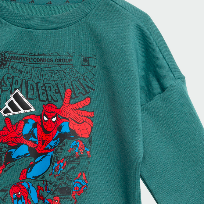 Tuta Bambino Adidas Marvel Spider-Man - Verde/Nero