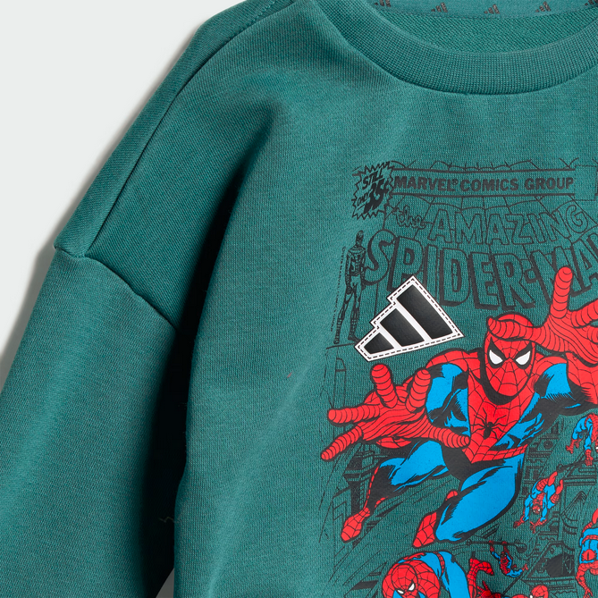 Tuta Bambino Adidas Marvel Spider-Man - Verde/Nero