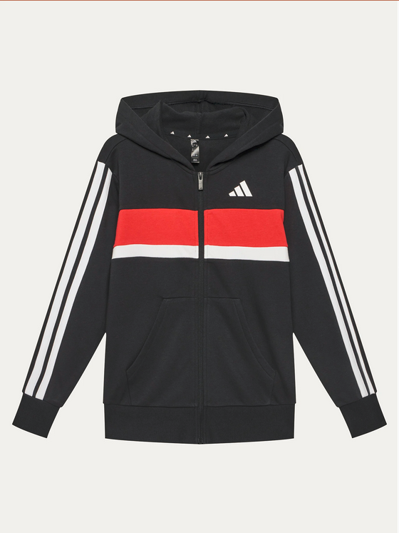 Tuta Bambino Adidas Tiberio Essentials 3-Stripes - Nero