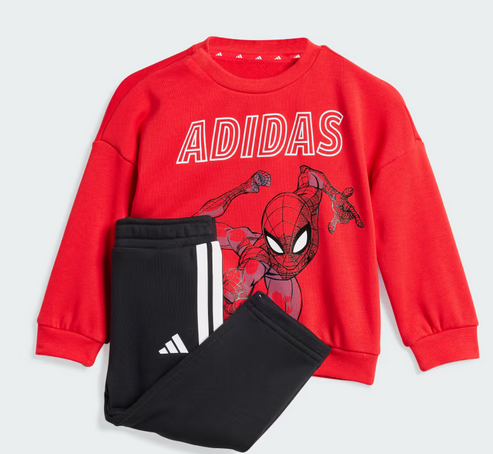 Tuta bambino Adidas x Marvel Spider-Man  - Nero/Rosso