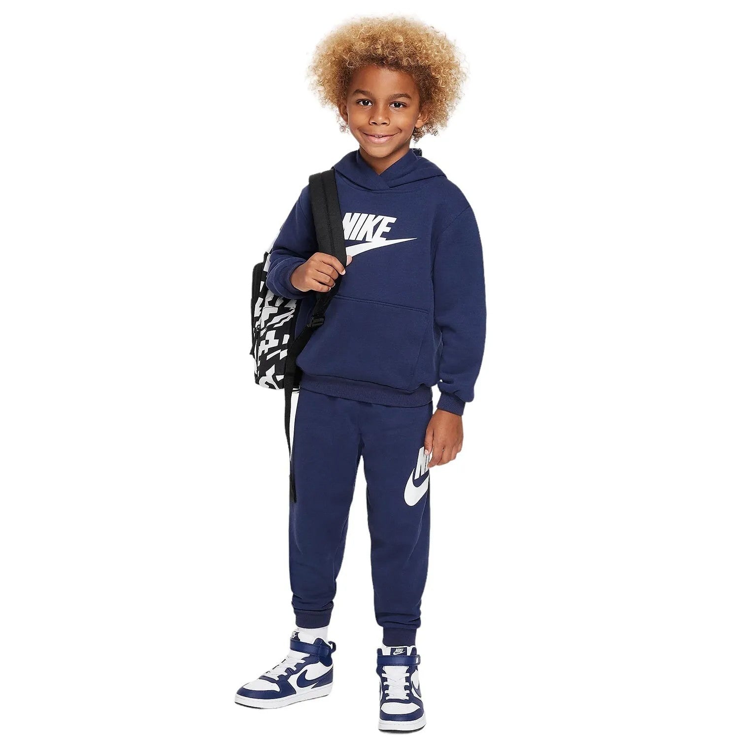 Tuta Bambino Nike Club French Terry - Blu/Bianco