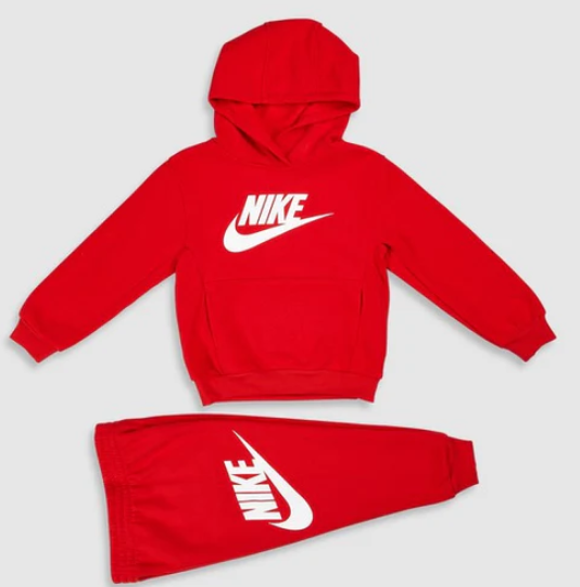 Tuta Bambino Nike Club French Terry - Rosso