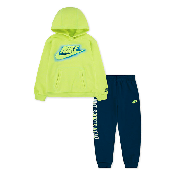 Tuta bambino Nike Fleece - Giallo Fluo/Blu