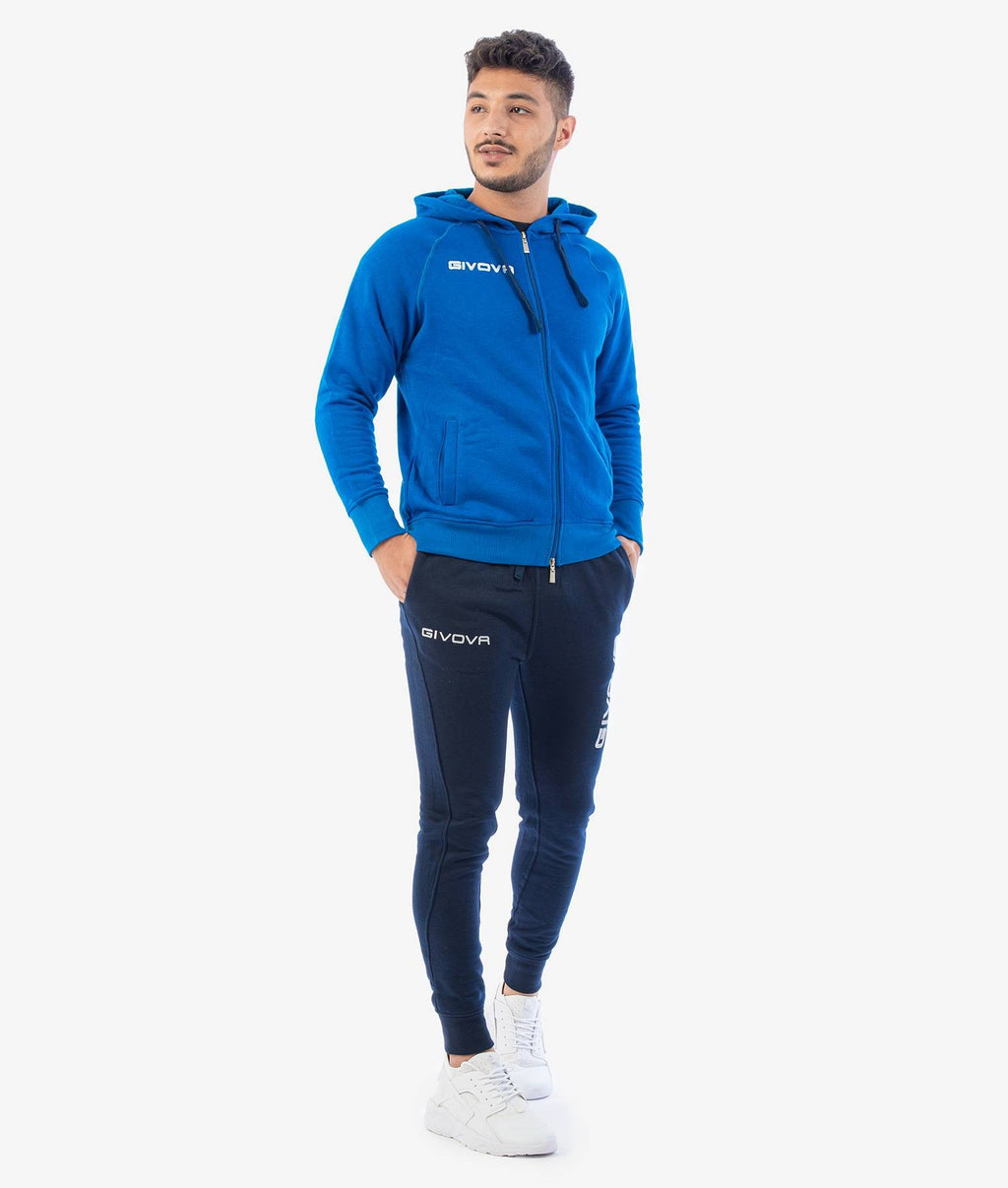 Tuta Uomo Givova King Felpata Azzurro Blu