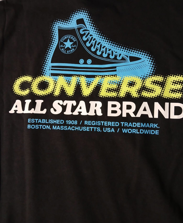 Tuta Ragazzo Converse GLOBE FRONTBACK - NERO