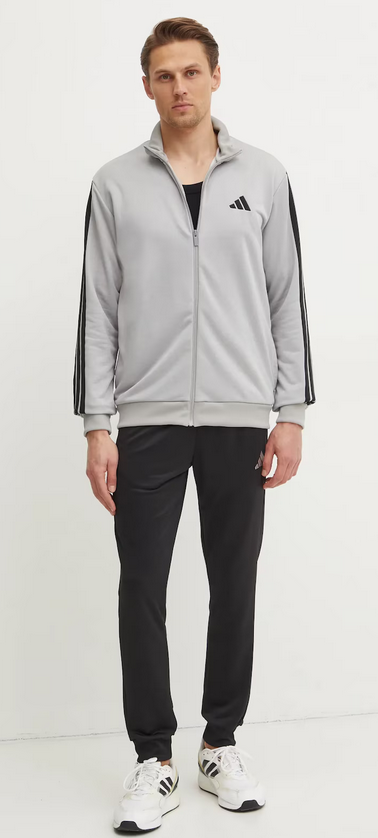 Tuta Uomo Adidas 3 Stripes - Grigio/Nero