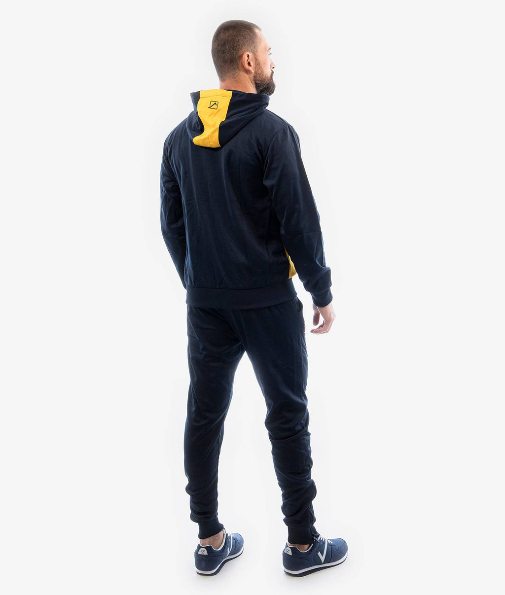 TUTA UOMO GIVOVA MODELLO VISA MELANGE POLARFLEECE BLU / GIALLO