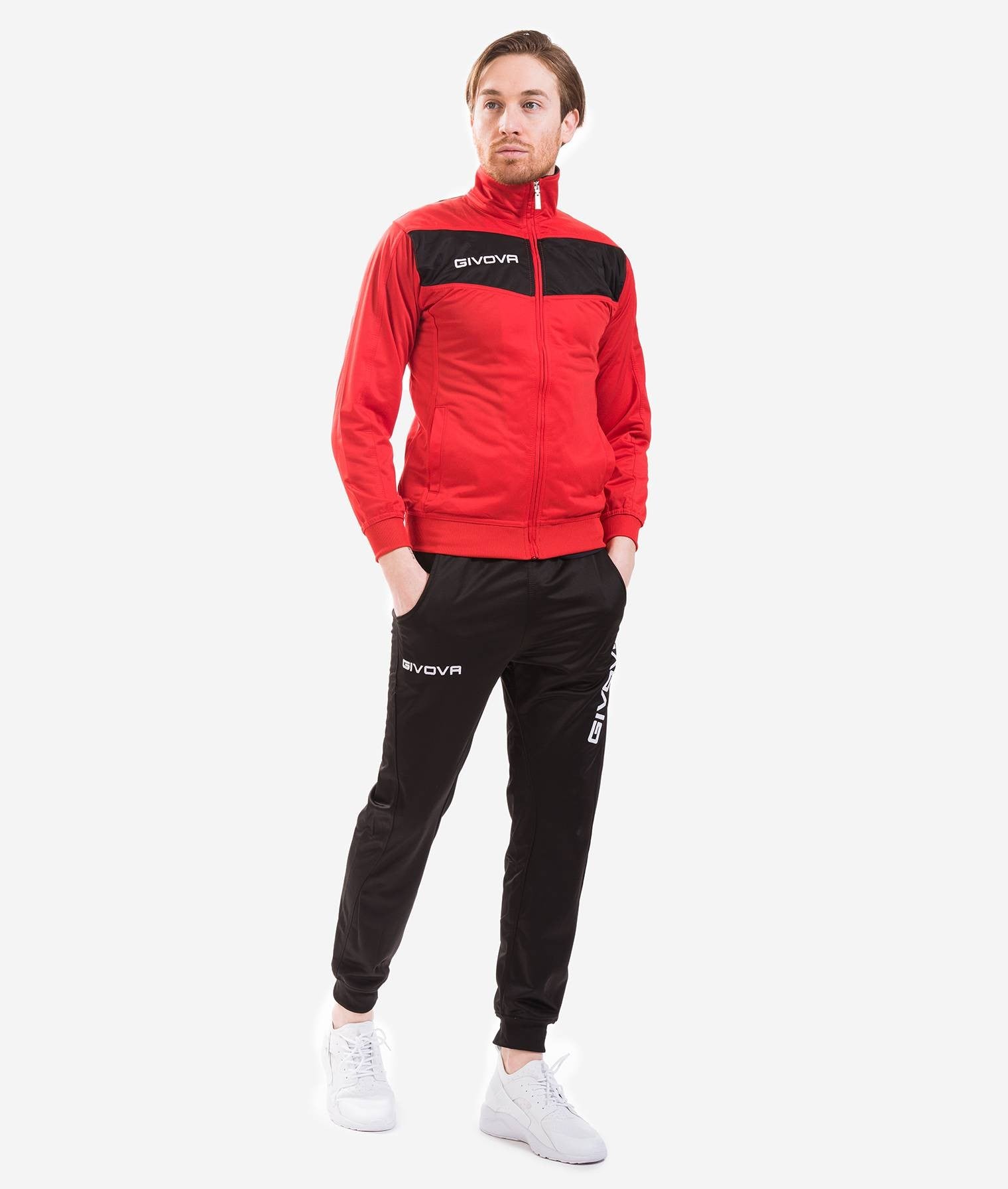 TUTA UOMO GIVOVA MODELLO VISA ROSSO / NERO