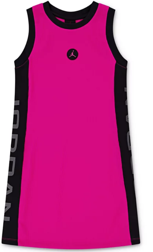 Vestito Ragazza Jordan "She Takes Flight" - Fucsia/Nero